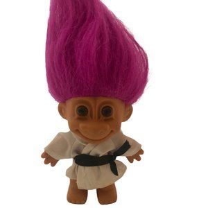 Russ 4 1/2 inch karate doll w/ pink hair